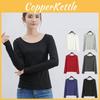 Classic Cotton Blend Women Ladies Long Sleeve Plain T-shirt With Timeless Appeal