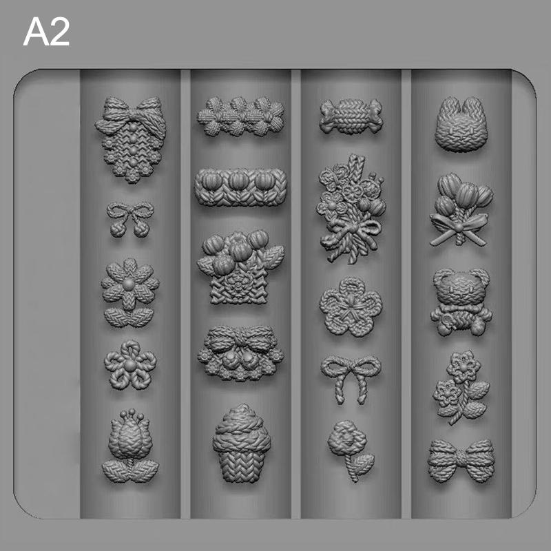 Bow Ribbon Silicone Nail Mold Flower Nail Decorations Nails Diy Design Stereoscopic Stamping Manicure Tools