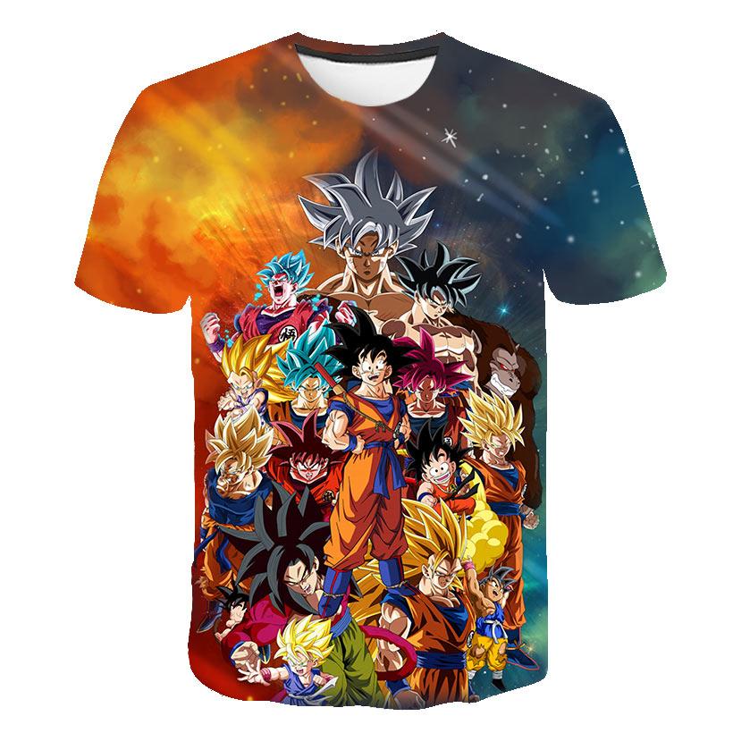 3D Printed Dragon Ball T Shirt Tops Tee Anime Figures Son Goku Super Saiyan Men's T-shirt T-shirts Clothes Summer Short Sleeve