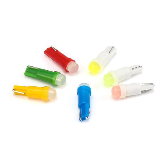 10 шт. T5 индикаторная лампа светодиодные лампы высокой яркости 12 В автомобильная приборная панель керамическая сигнальная лампа COB для автомобиля