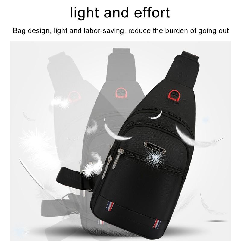 Canvas Casual Sports Small Backpack Oxford Cloth Shoulder Messenger Bag Chest Bag CLE