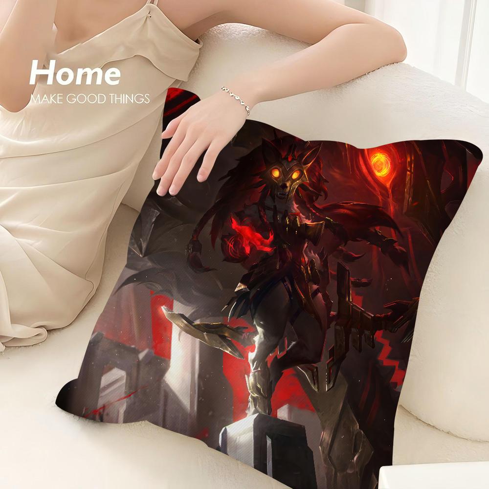 K-Kindred LOL Игровая Наволочка Декоративная для Дивана Домашний Двусторонний Принт Плюшевая Квадратная Наволочка для Подушки Декор Подушки Чехол