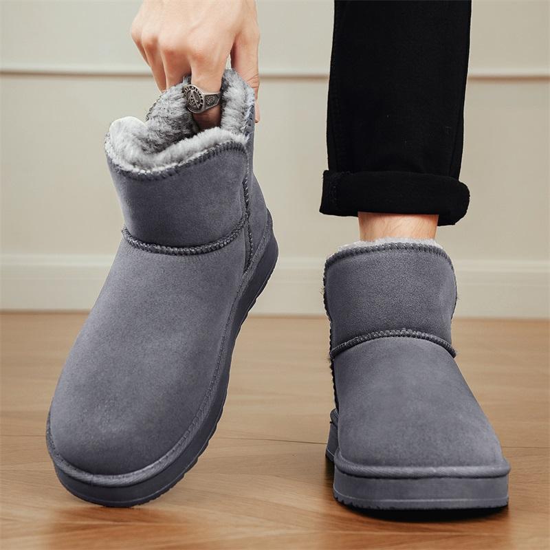 TUINANLE Нескользящие Толстые Плюшевые Снежные Ботинки Женские Платформа Мех Зимние Ботинки Мужские Слипоны Теплые Хлопковые Подкладные Ботинки Женские