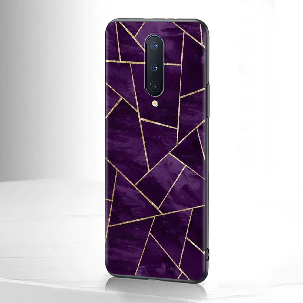 Капа с мраморной геометрической фигурой для OnePlus 8T 8 Nord N10 5G 7 9 7T 9R чехол для телефона 1 + Nord 2 N100 N200 Z черный чехол из ТПУ Cas