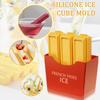Силиконовая форма для льда Strip Ice Box, автономный магнит для холодильника Ice Box, подходит для виски, коктейлей, соков(6 ящиков для льда, 1 магнит)