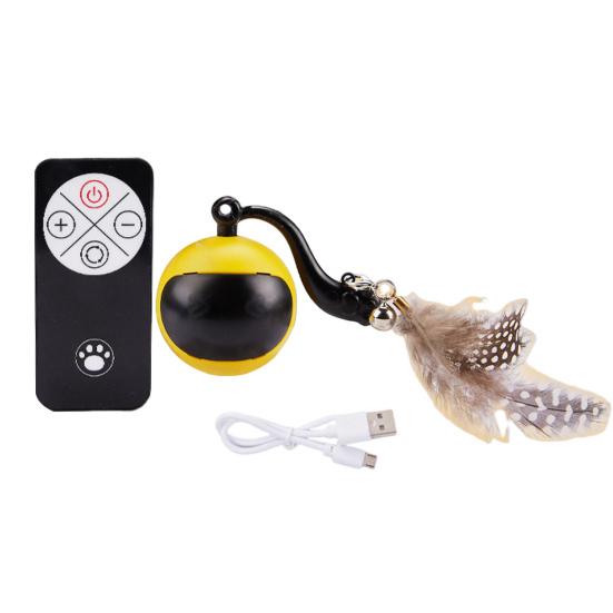 Интерактивная игрушка для кошек, перезаряжаемая автоматическая игрушка для кошек, мяч с дистанционным управлением, активируемый движением, самокатящийся мяч для домашних кошек