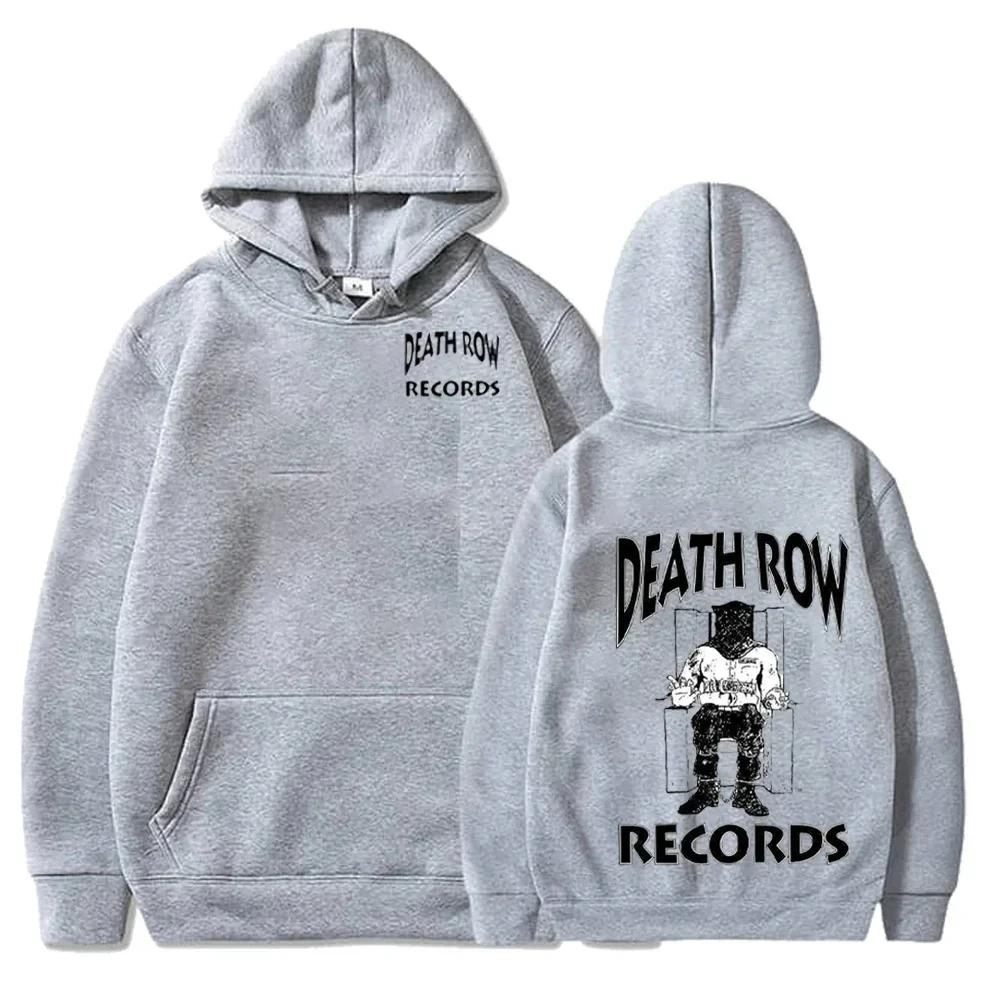 Толстовки Death Row Records Весна Осень Флисовая Толстовка Пуловер Мода Мужчины Женщины Свободные Толстовки с Капюшоном Топ