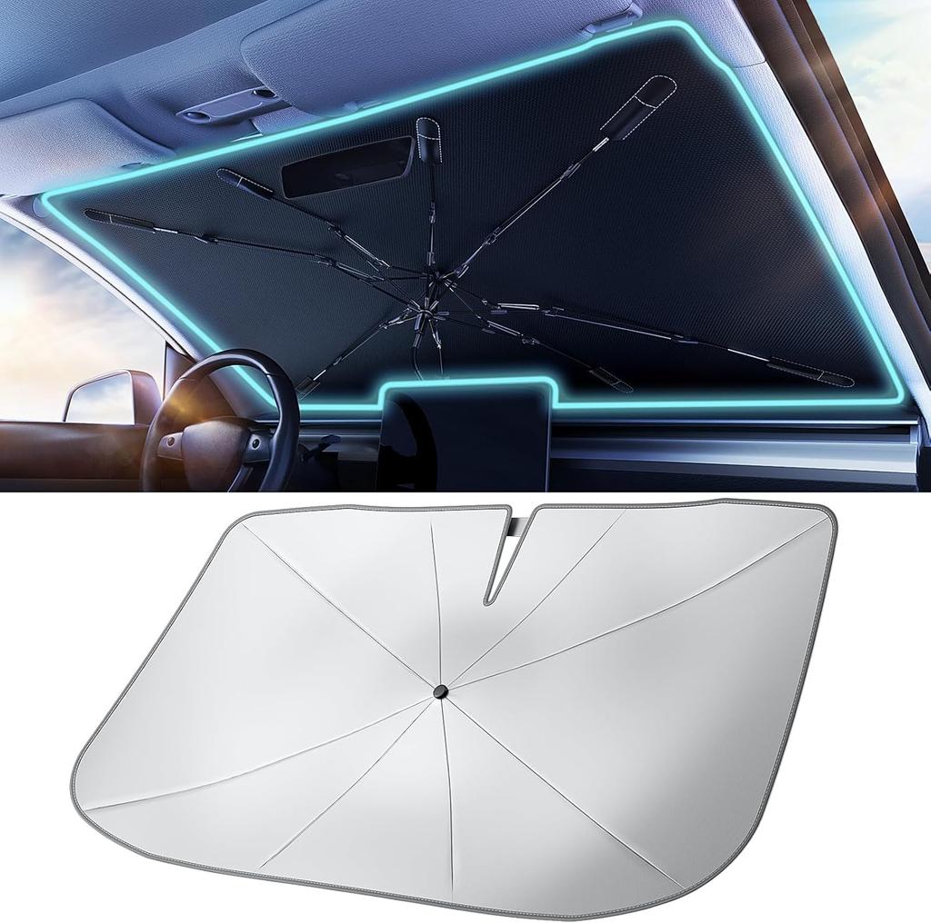 ONDO6 2025 Для Tesla Model Y Juniper Model 3 Highland Солнцезащитный козырек на лобовое стекло Блокировка солнца Складной Теплоизоляция Сумка для хранения солнцезащитного козырька