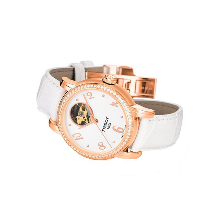 Tissot Кварцевый механизм 30м Водонепроницаемость Женские часы 36мм Белый циферблат Корпус из нержавеющей стали T050.207.36.017.01