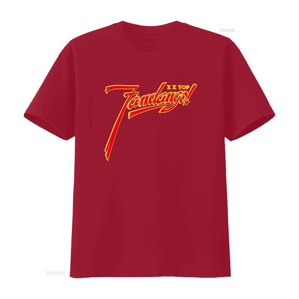 ZZ Top Fandango Album Logo Mens Rock Music Band Merch T Shirt Stylish Comfortable vintage Washed Casual fashion Unisex