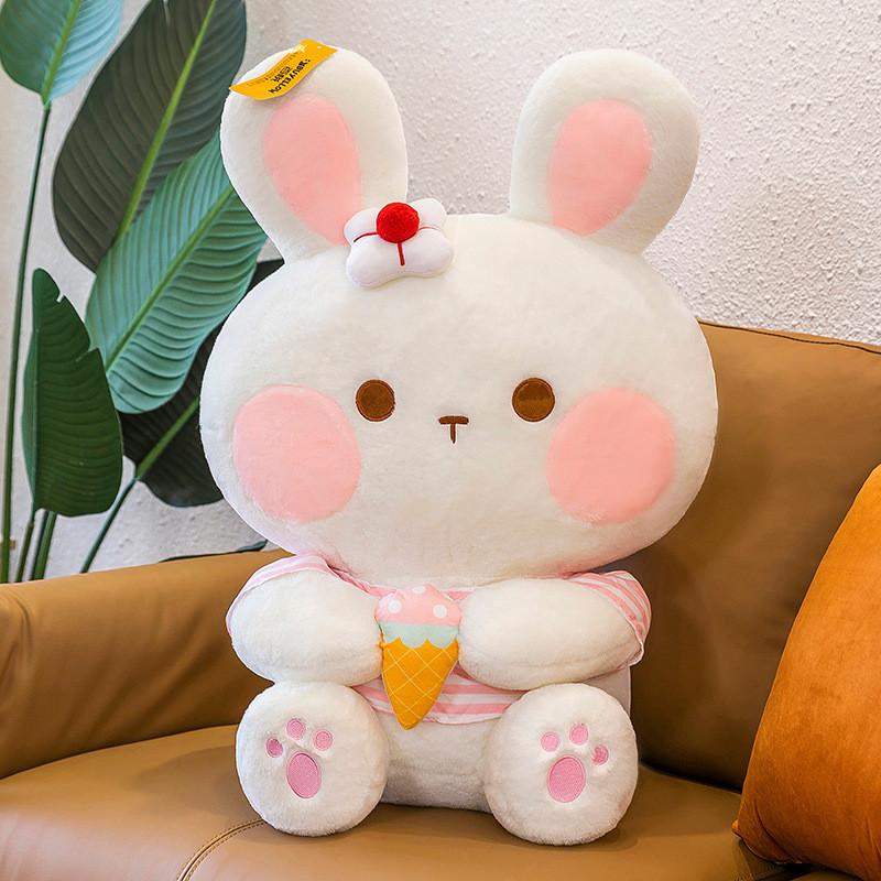 Rabbit Cartoon Cute Animal Plush Toys Lovely Deer Panda Girls Kids Bedtime Gifts