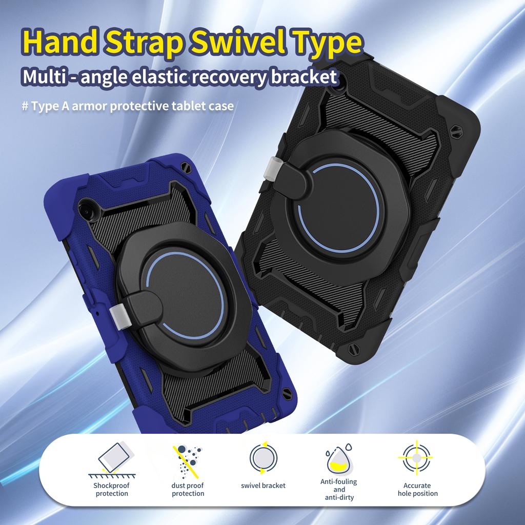 For Samsung Galaxy Tab A11 Case with Kickstand PC + Silicone Shockproof Rugged Tablet Cover