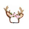 evago Pet Deer Costume Hat Merry Christmas Dog Antlers Headbands Elastic Band Adjustable Reindeer Cap Hair Headwear Accessories