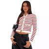 Women's Autumn and Winter Comfortable Casual Long Sleeve Striped Commuter Top