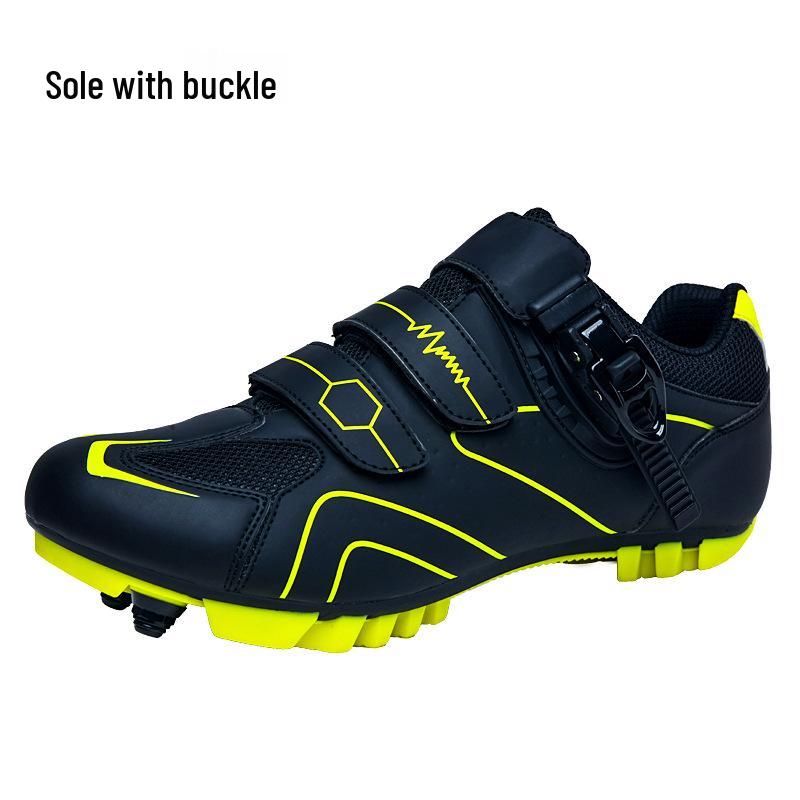 Unisex Reflective Self-Locking Cycling Shoes with Non-Slip Hard Sole for Road and Mountain Biking