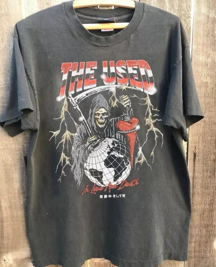The Used Band Skull Global Charcoal T Shirt FULL SIZE S-5XL Unisex T-Shirt