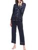 Lily Silk Silk Pajamas for Women Outing Navy Blue Size Momme High Quality Silk [LilySilk] [Sophisticated Fashion] M/Japanese L/22 100%