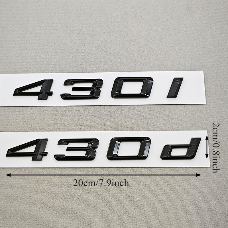 3D ABS Car Letters Logo 430i 430d Badge Sticker Emblem Decals For BMW 4 Series 430i 430d G22 G26 G23 Tail Marking Accessories