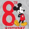 Disney Childrens/Kids Mickey Mouse Heather 8th Birthday Hoodie