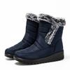 Women's Fashion Winter Warm Faux Rabbit Fur Short Boots Snow Boots with Side Zipper Casual Non Slip Waterproof Thermal Shoes