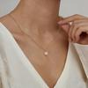 Европейское Французское Минималистичное Ожерелье на Ключицы с Одной Жемчужиной из Титановой Стали