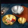Hot Gold Mixing Bowls Stainless Steel Fruit Salad Bowls Soup Rice Noodle Ramen Bowl Kitchen Tableware Utensils Food Container