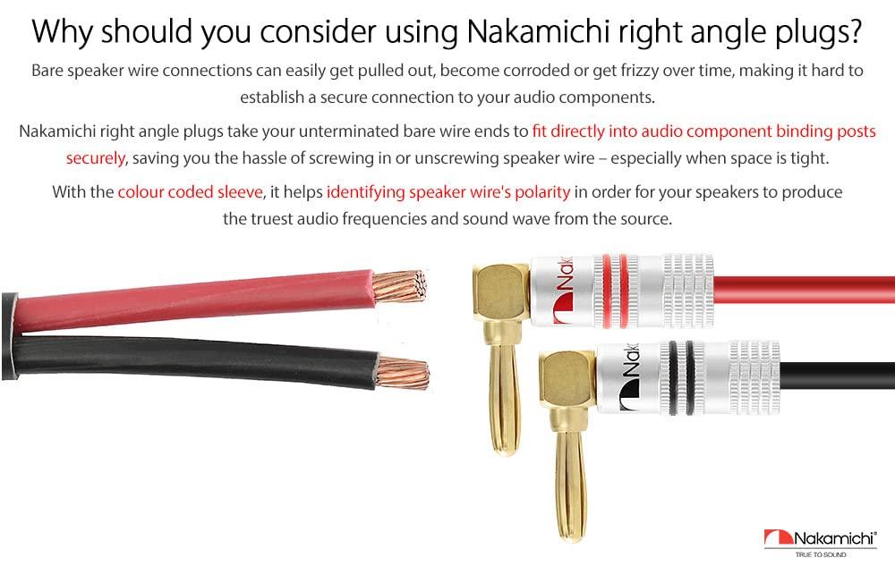 Nakamichi Серия Excel Позолоченные 24K Прямоугольные Банановые Штекеры 12-18 AWG 4 мм для Акустической Системы Усилителя Hi-Fi AV Стерео Домашнего Кинотеатра Винтовой Тип 12 шт 6 Пар