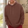 Зимняя мужская толстовка с капюшоном на бархатной подкладке, свободная, с длинными рукавами, со шнурком, большого размера, средней длины, с эластичными манжетами и подолом, повседневная толстовка для пары