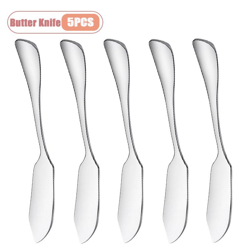 1-10PCS Stainless Steel Butter Knife Cheese and Jam Spreader for Dessert Tables and Charcuterie Boards A Kitchen Serving Utensil