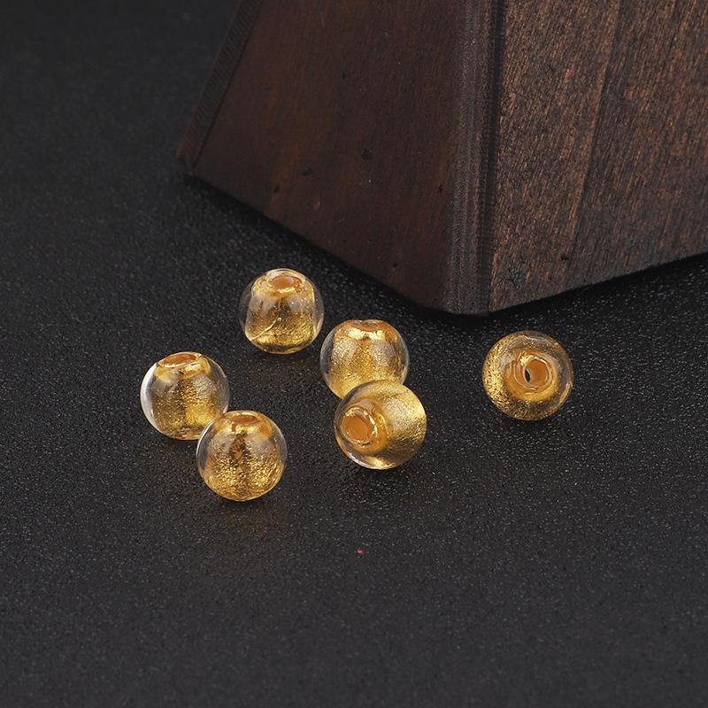 Бусины из лэмпворка с золотой фольгой для пепла от благовоний, разделители для браслетов для DIY, аксессуары и стопорные бусины