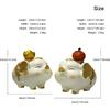 Aris & Juno A Pair of Lucky Pig Figurine - Resin Fortune Pig Statues with Golden Accents for Home Decor & Good Luck