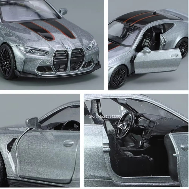 1/36 BMW M4 CSL сплав игрушечная модель автомобиля высокая имитация металл подлинная дверь автомобиля может быть открыта и убрана функция мальчик подарок на день рождения коллекция дисплей