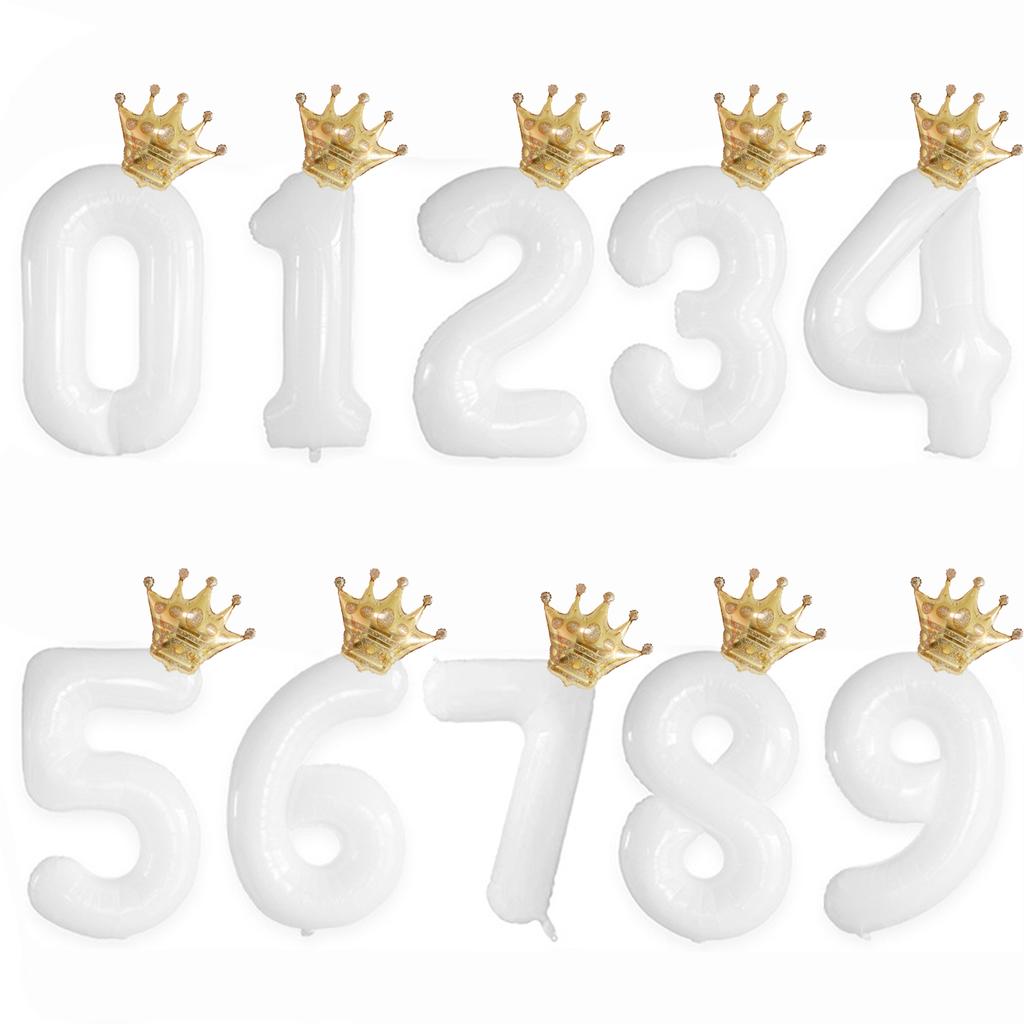 1PC Number+1PC Crown Balloon Birthday Wedding Party Decoration Balloon