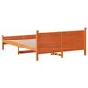 Solid Wood Bed without Mattress Wax Brown 150x200 cm Pine Wood