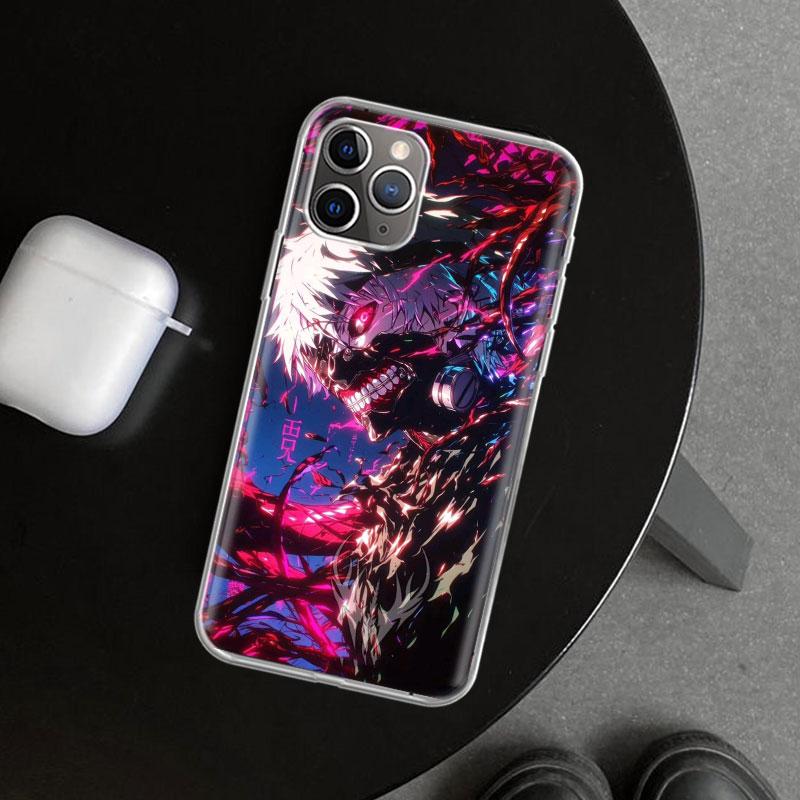 Чехол для телефона Ghoul Tokyo Kaneki Ken для iPhone 11 12 13 Mini 14 15 Plus 16 Pro Max 17 Air 7 8 + SE Арт Индивидуальный Fundas 11