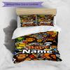 3pcs Duvet Cover Set (1*Duvet Cover + 2*Pillowcase, Without Core), Custom Name BAPE Pattern Bedding Set, Home Bedroom Decor Gift