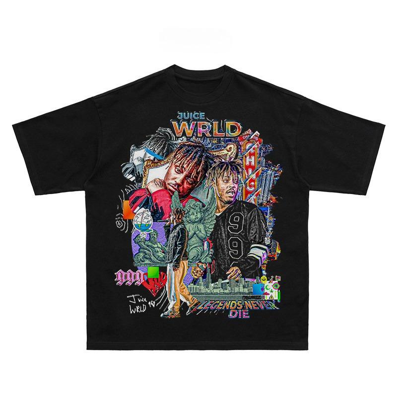 2026 Summer New Design Juice WRLD HighQuality HipHop Street Comfortable Unisexs Women Roundneck Printed TShirt