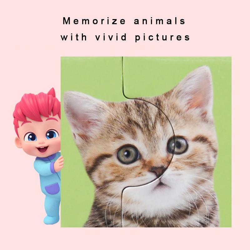 Сделано в Корее, сертифицировано KC – Пазл с настоящими животными Bebefinn корейского производства (4 штуки × 4 дизайна)