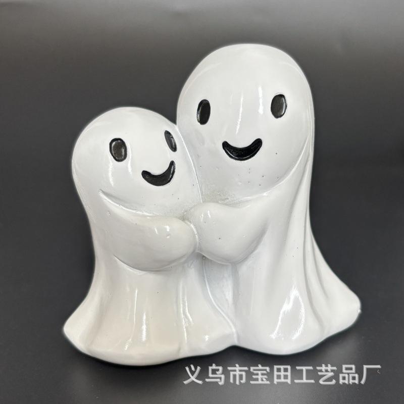 Halloween cute white ghost party decoration garden ornaments study table decoration knickknacks