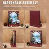 OCHOICE Drop Shipping MOQ=1 Themed Book Nook Kit Mountain Forest Deer LED Miniature DIY Craft for Adults 3D Wooden Puzzle