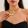 Chunky Choker Collar Necklaces Stretch Irregular Statement Twisted Geometric Clavicle Women Necklaces