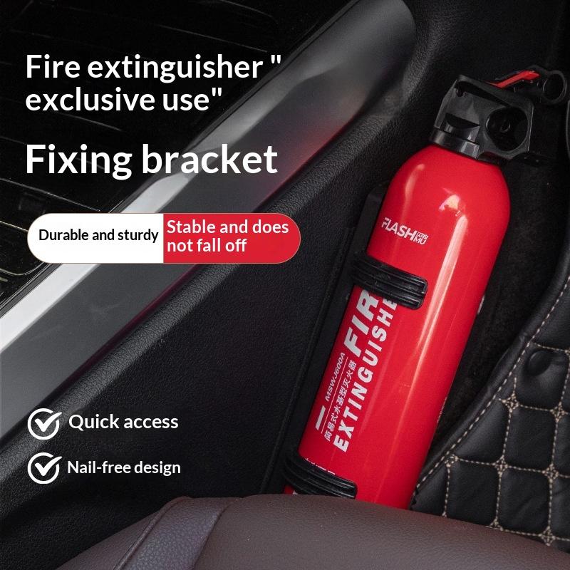 Shake-Proof Car Extinguisher Mount Bracket Eco Friendly ABS Holder for Auto Emergency Fire Safety Equipment