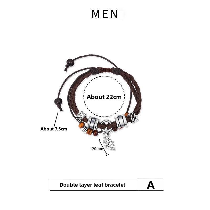Bracelet Men's Titanium Steel Does Not Fade, High-end Sense Versatile Hip-hop Jewelry Women's Simple Personality Retro Accessories