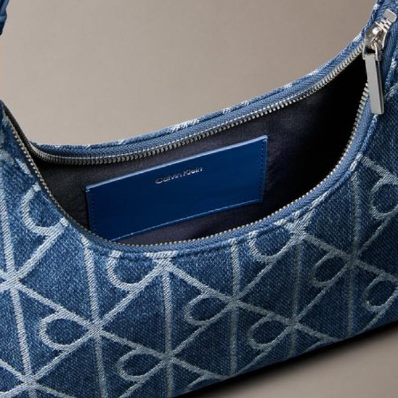 Calvin Klein Women S Emblem Denim Shoulder Bag 4f3431g Ybn