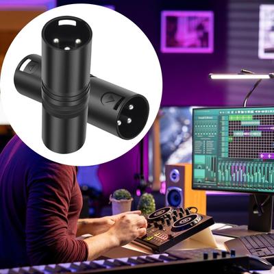 2 шт. XLR папа к адаптеру 3-контактный компактный высокопроизводительный для микрофонного кабеля прочный