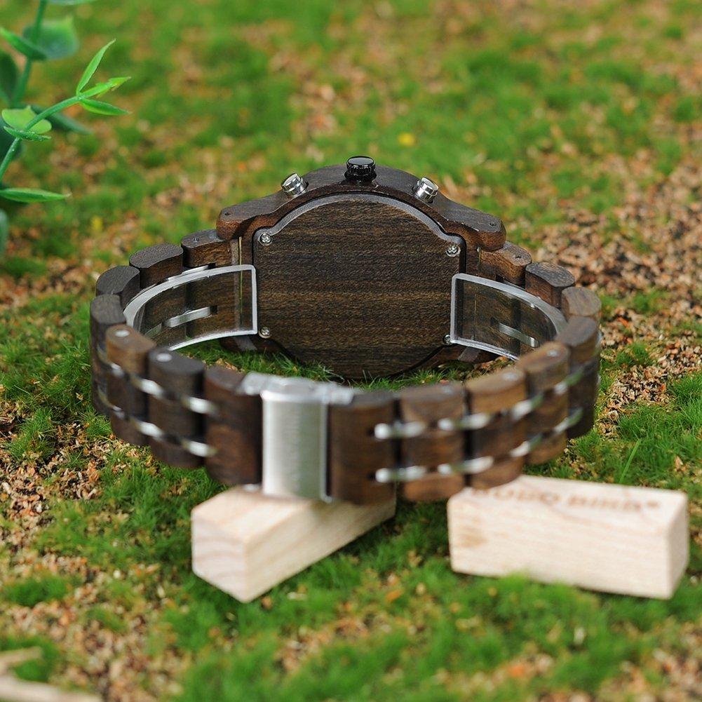 BOBO BIRD Деревянные часы Деревянные легкие часы Кварцевые аналоговые часы с датой Деревянные часы Кварцевые модные часы Деревянные часы Женские (П18-1)