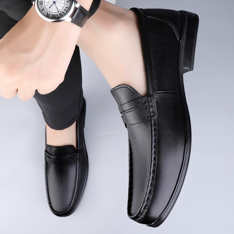Высококачественная натуральная кожа мужская повседневная обувь брендовые мягкие итальянские мужские мокасины мокасины дышащие слипоны черные туфли для вождения