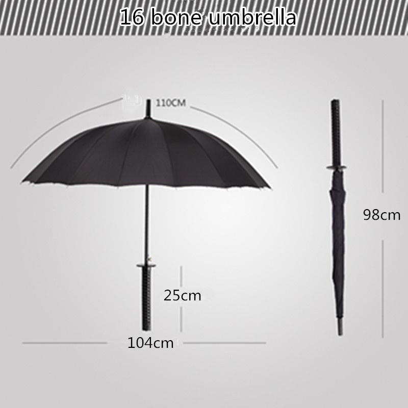 New Creative Long Handle Large Windproof Samurai Sword Umbrella Japanese Ninja-like Sun Rain Straight Umbrellas Automatic Open