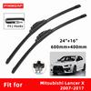 Car Wipers Double Rubber for Mitsubishi Lancer X 2007-2017 Front Brushes Cutter Automobiles Parts Accessories Windscreen Wipers Wear Parts