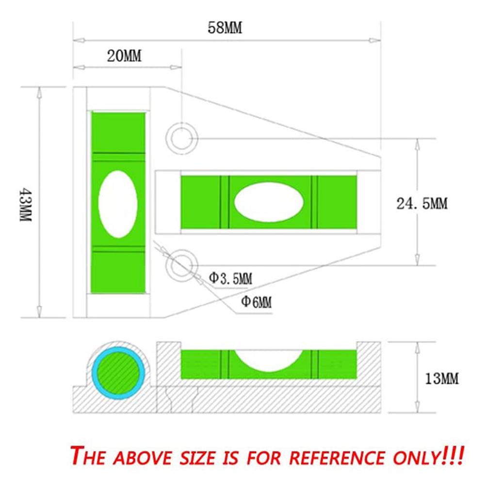 Портативный Т-образный уровень пузырьковый треугольный акриловый уровень мини спиртовой уровень для дома на колесах мебели камеры